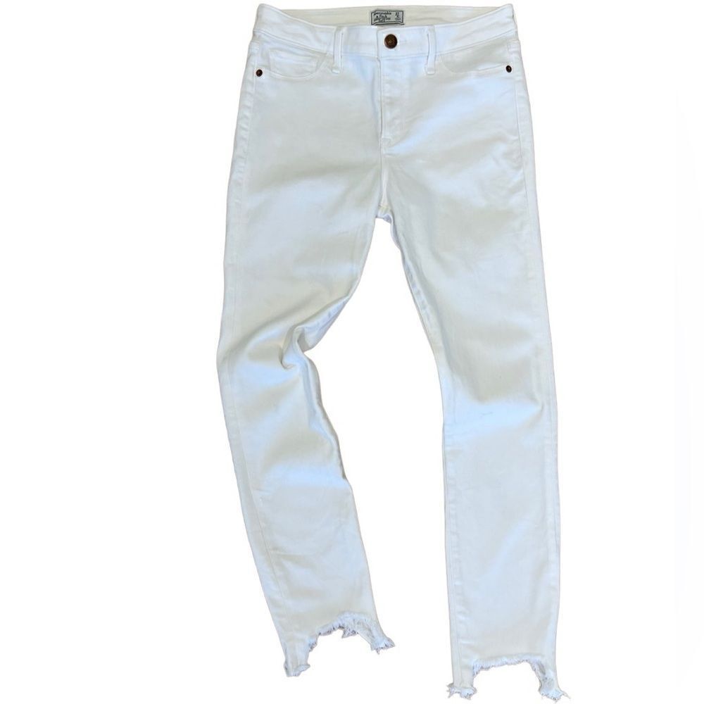 Abercrombie & Fitch Harper low rise ankle jeans white size 4/27